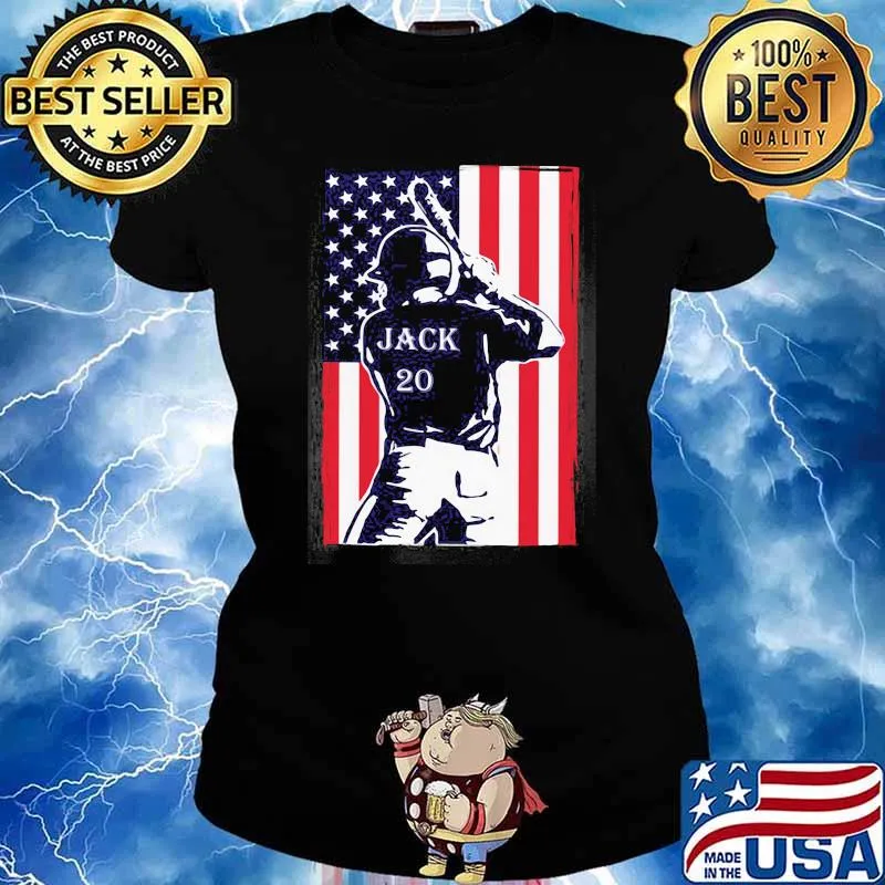 American Flag Football Jack 20 Shirt Ladies tee