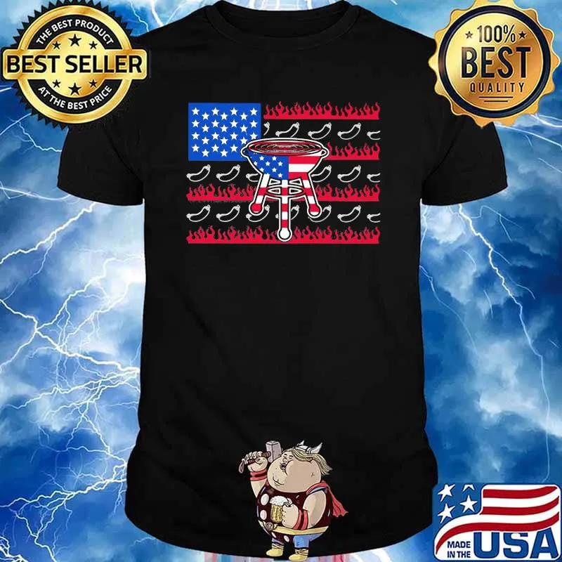 American Flag Hotdog Shirt