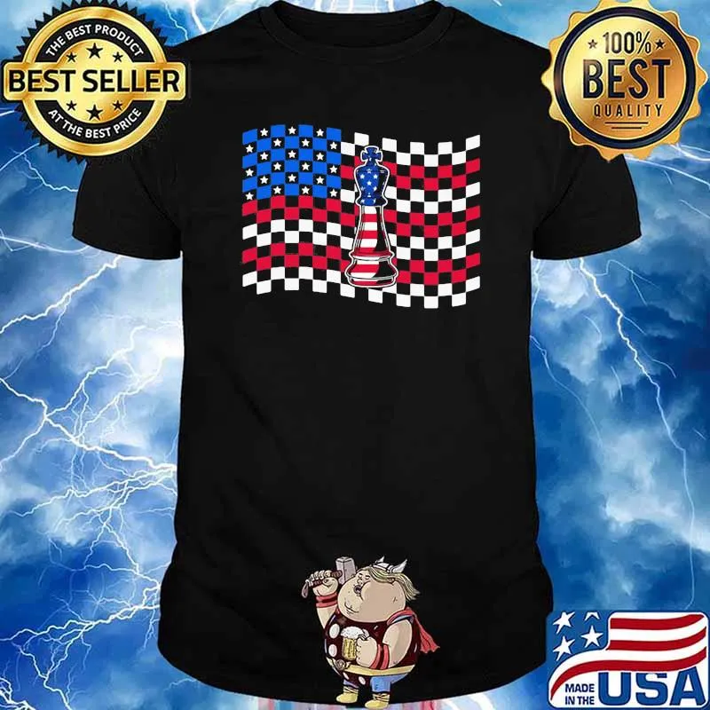 American Flag Playing Chess Shirt