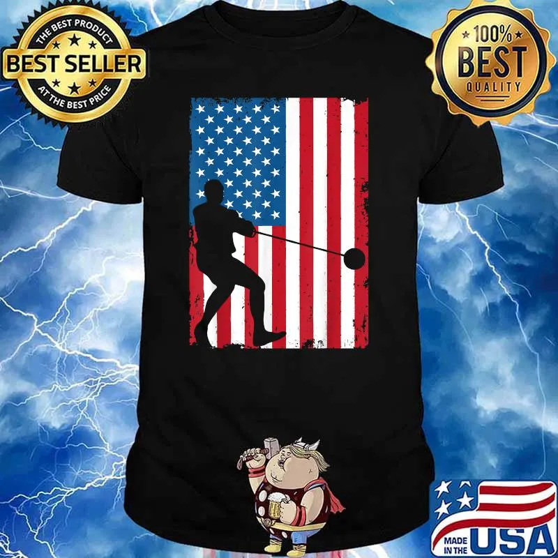 American Flag Vintage Sports T-Shirt