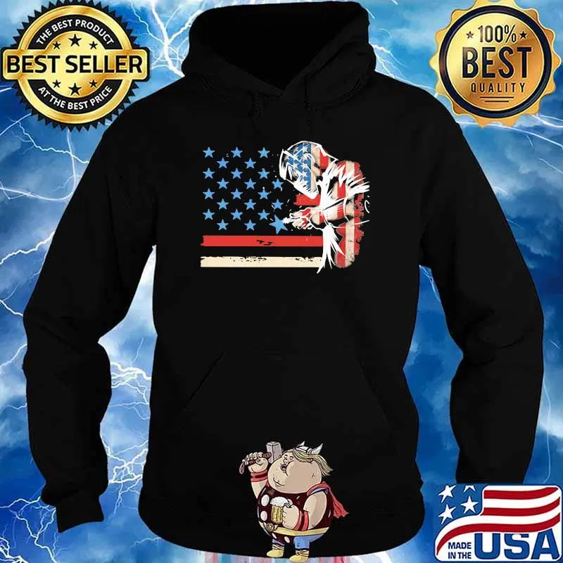 American Patriot Welder American Flag Shirt Hoodie
