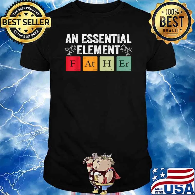 An Essential Element Vintage Father's Day Periodic Table T-Shirt