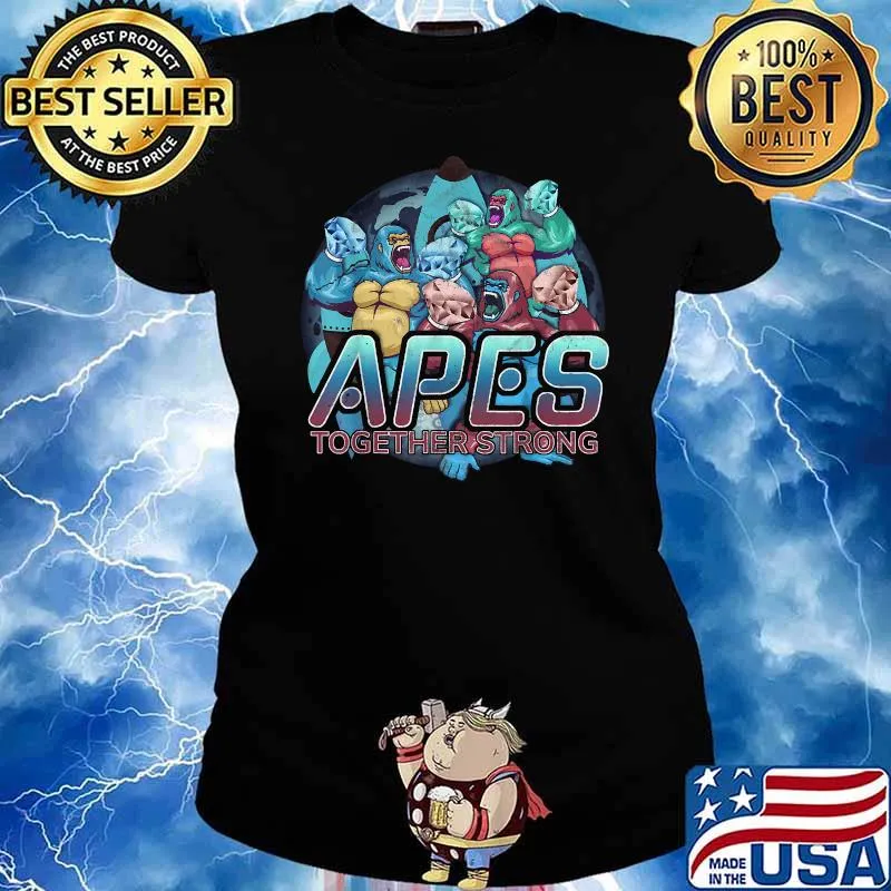 Apes Together Strong Retro AMC Gorilla Rocket Diamond Hands T-Shirt Ladies tee