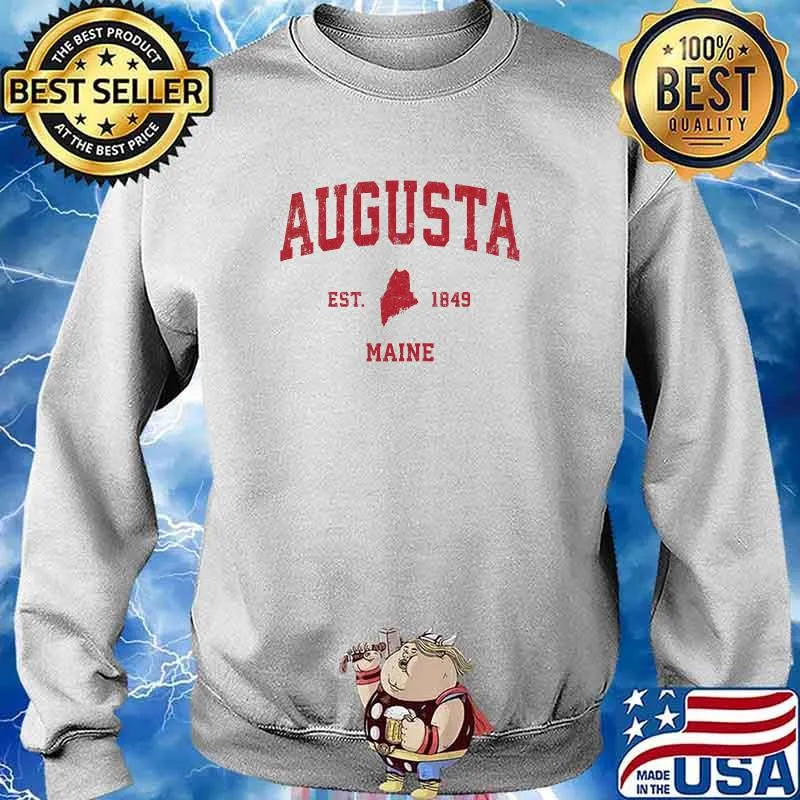 Augusta Maine 1849 ME Vintage Sports Sweater