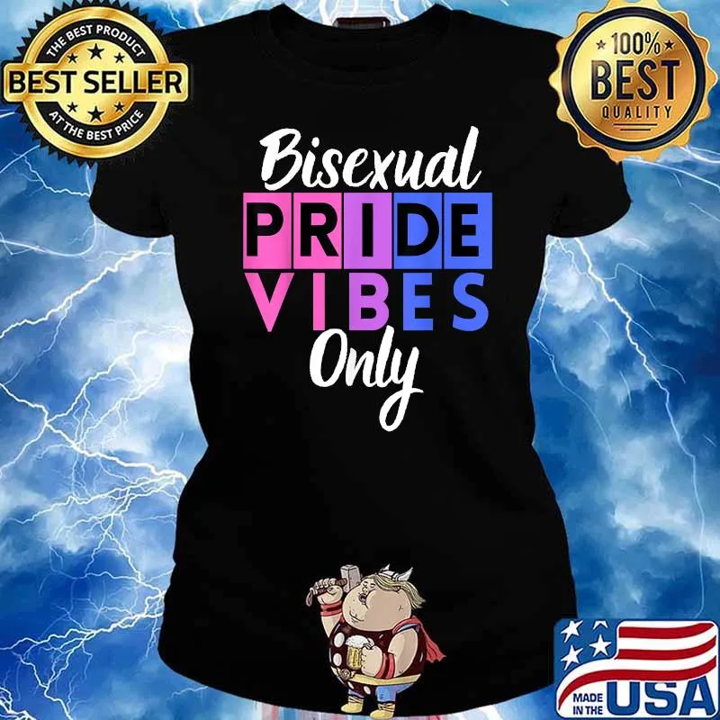 Bisexual Pride Vibes Only LGBTQIA T-Shirt Ladies tee