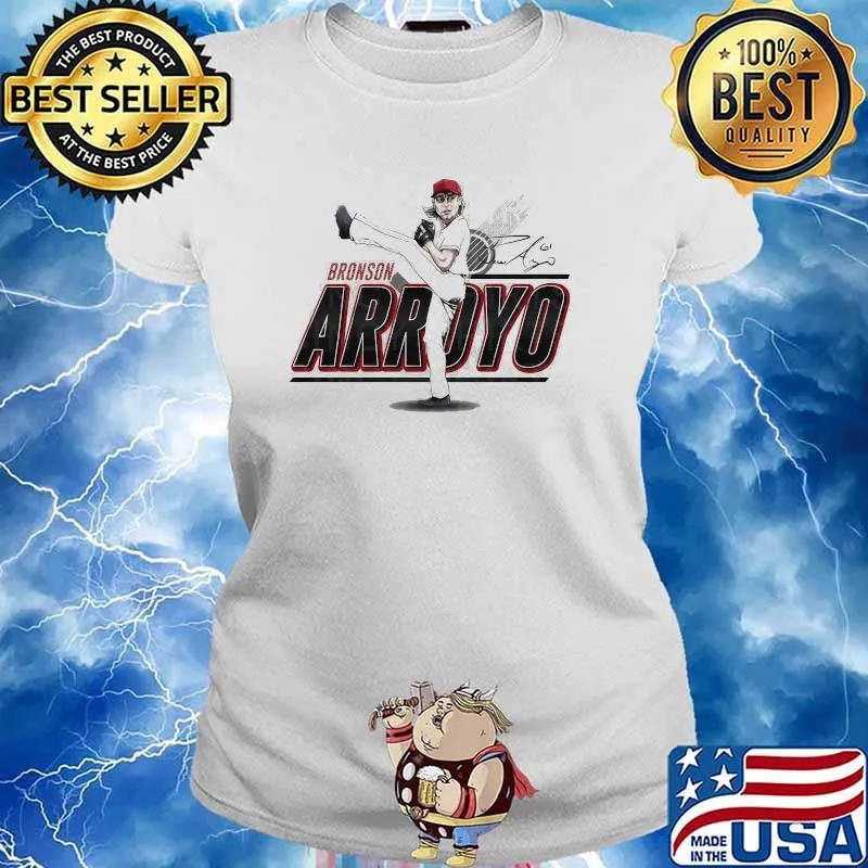 Bronson arroyo baseball signature Ladies tee