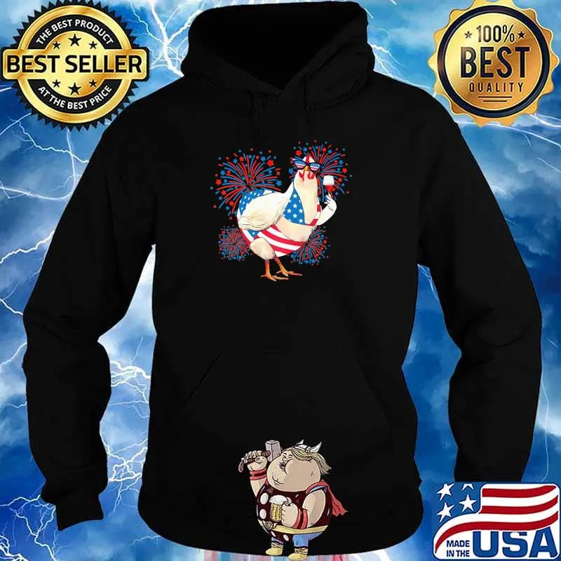 Chicken ladies wine firework 4th of july independence Hoodie