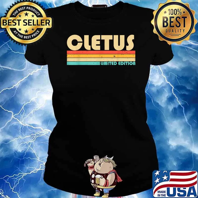CLETUS Name Personalized Vintage T-Shirt Ladies tee