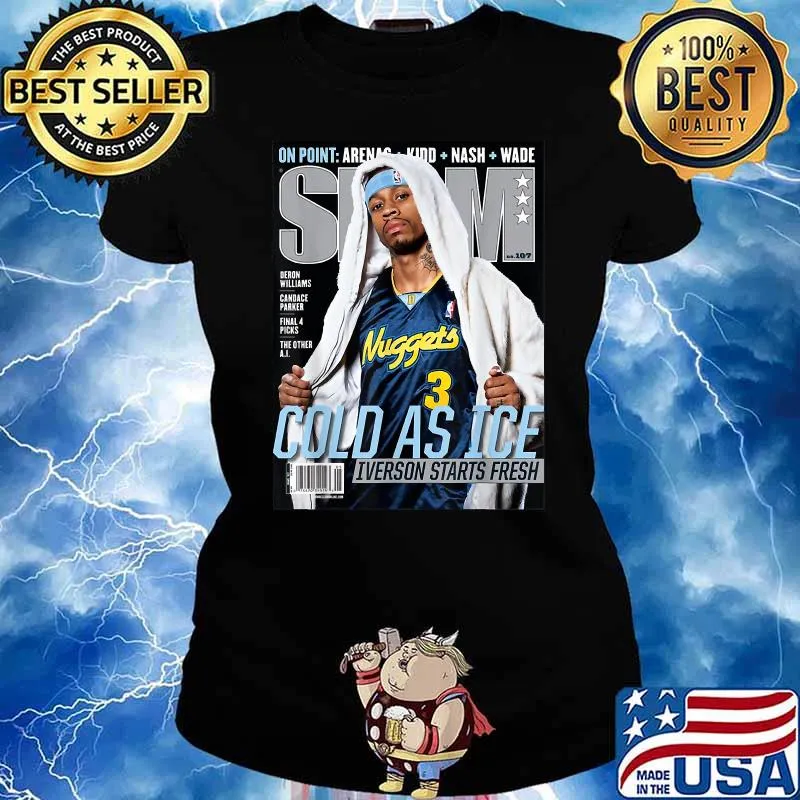 Cold As Ice Allen Iversons Slams T-Shirt Ladies tee