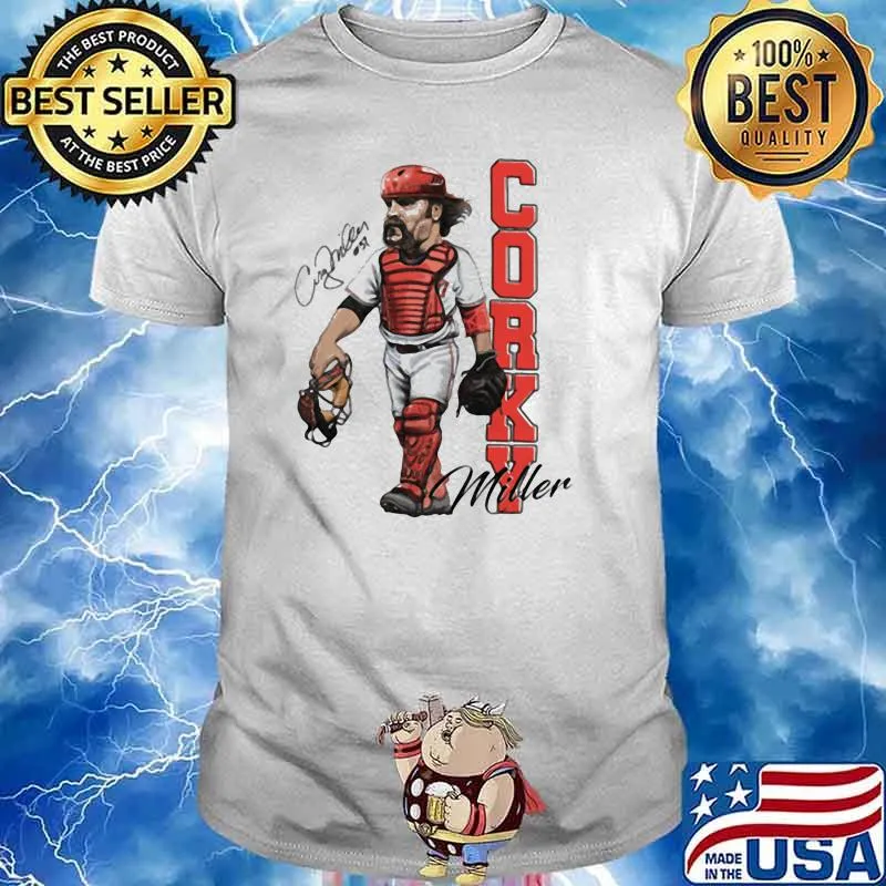 Corky miller signature player baseball shirt