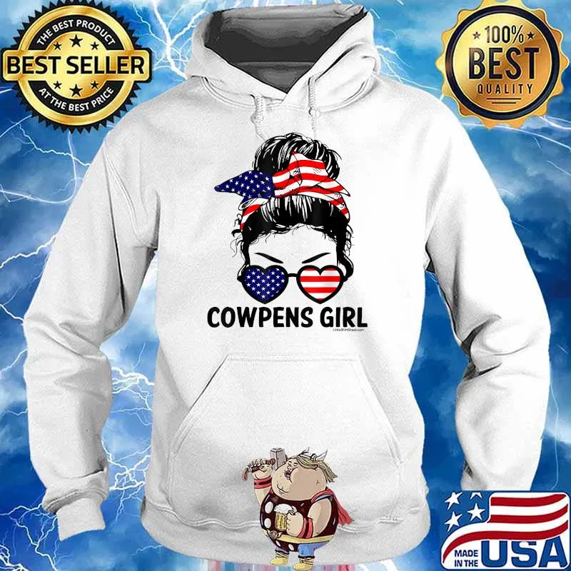 Cowpens Girl SC South Carolina American Flag T-Shirt Hoodie