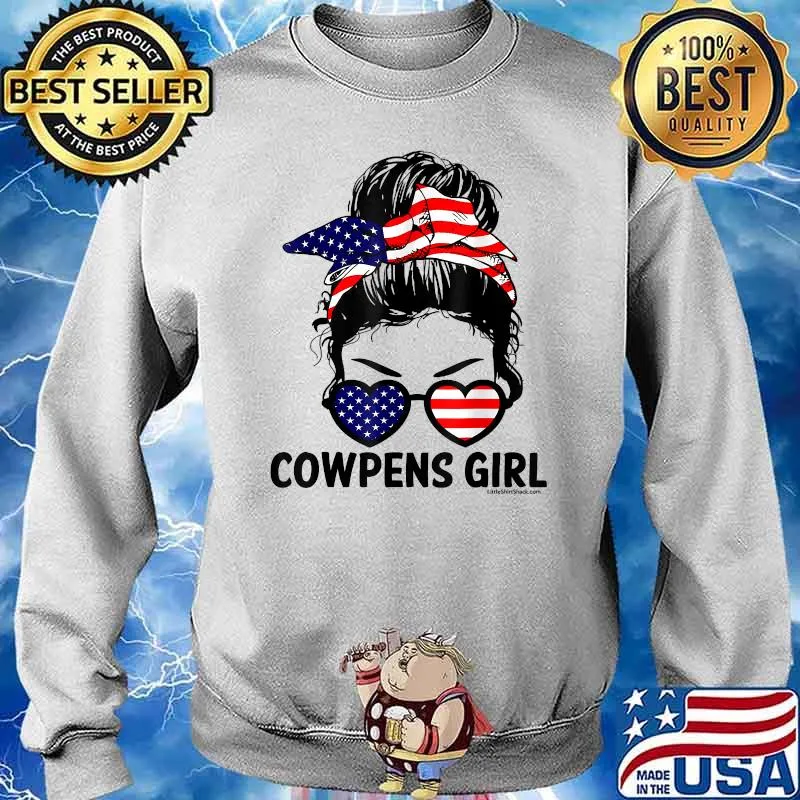 Cowpens Girl SC South Carolina American Flag T-Shirt Sweater