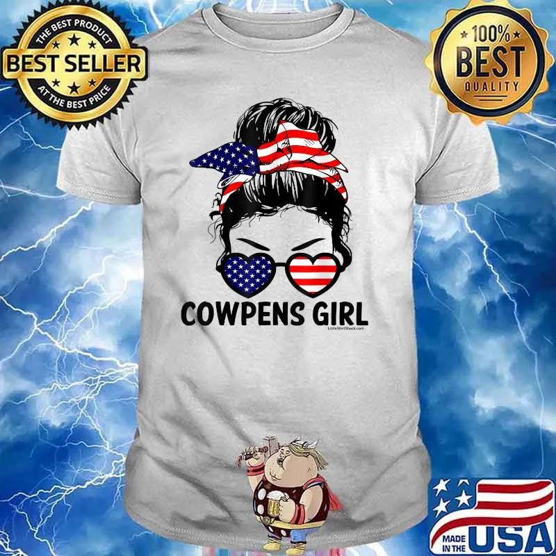 Cowpens Girl SC South Carolina American Flag T-Shirt