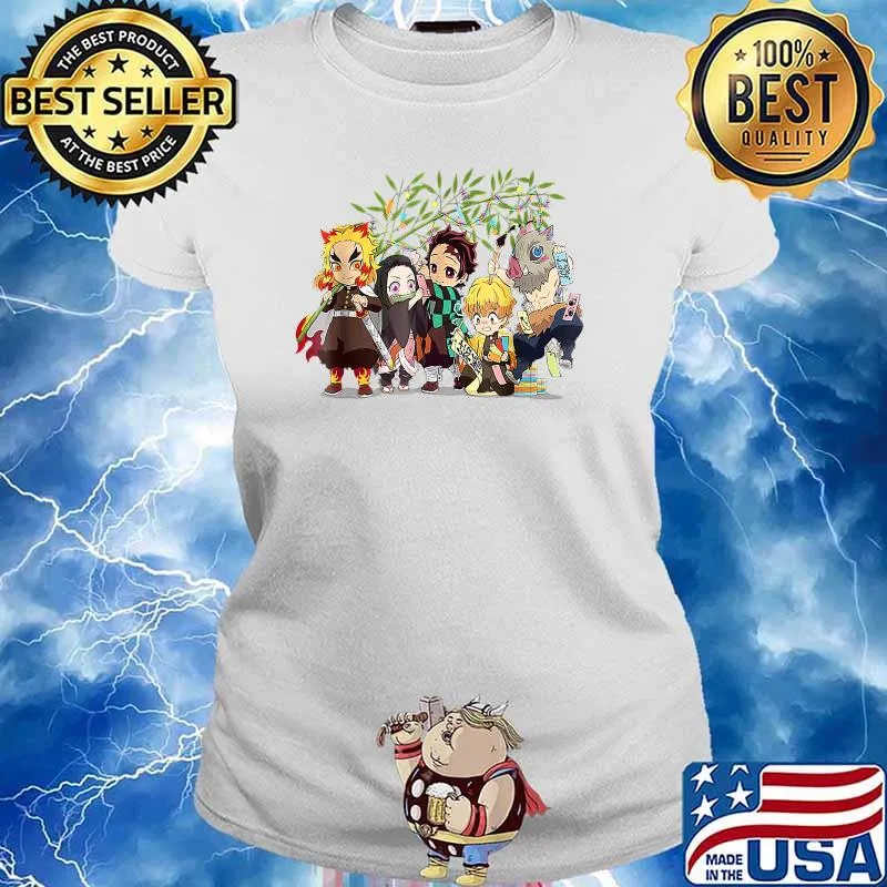 Demons Slayers Cartoon T-Shirt Ladies tee