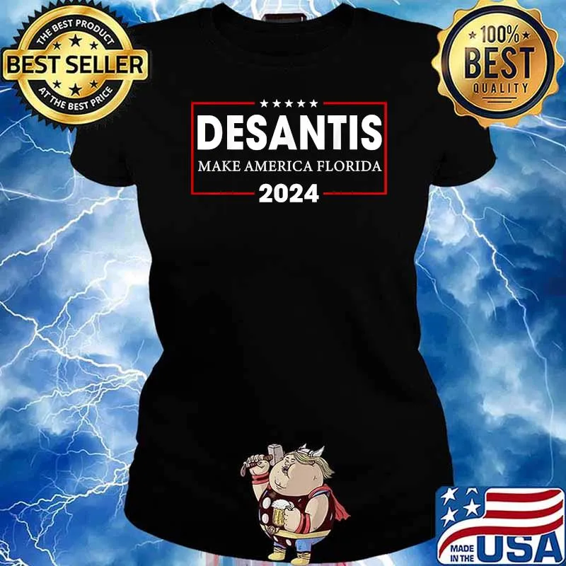 DeSantis 2024 Make America Florida Republican Election T-Shirt Ladies tee