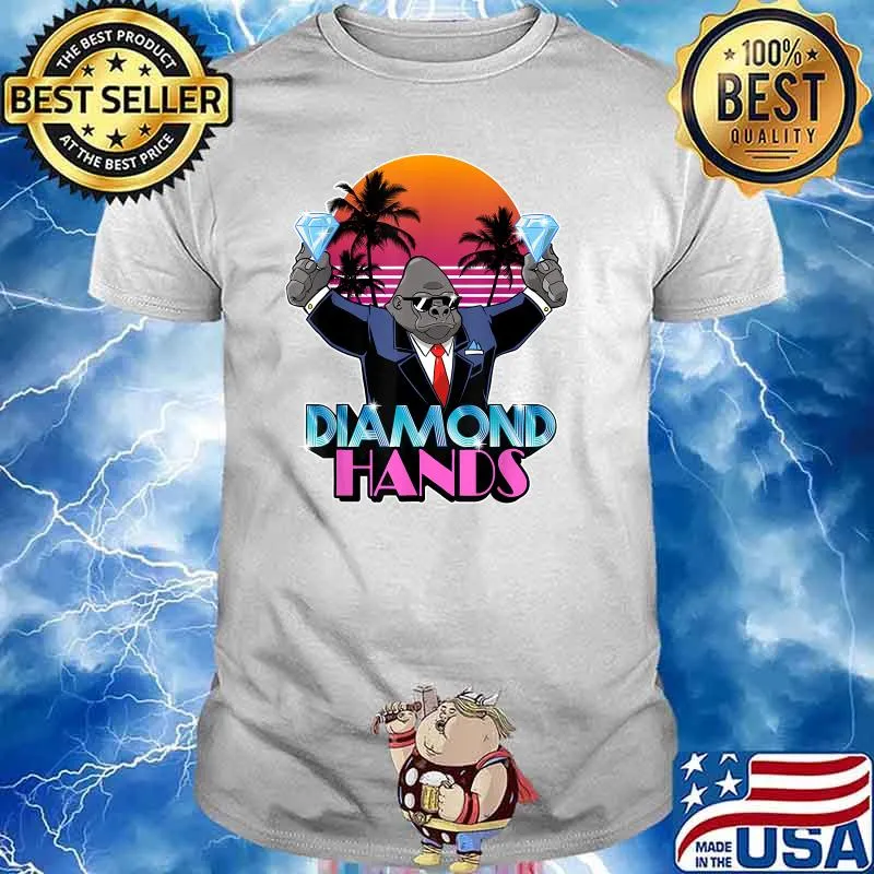 Diamond Hands Wall Street Ape Vintage Sunset T-Shirt