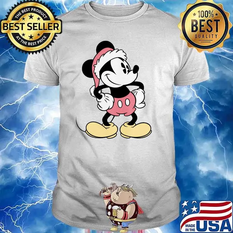 Disney Santa Mickey Mouse Holiday Shirt
