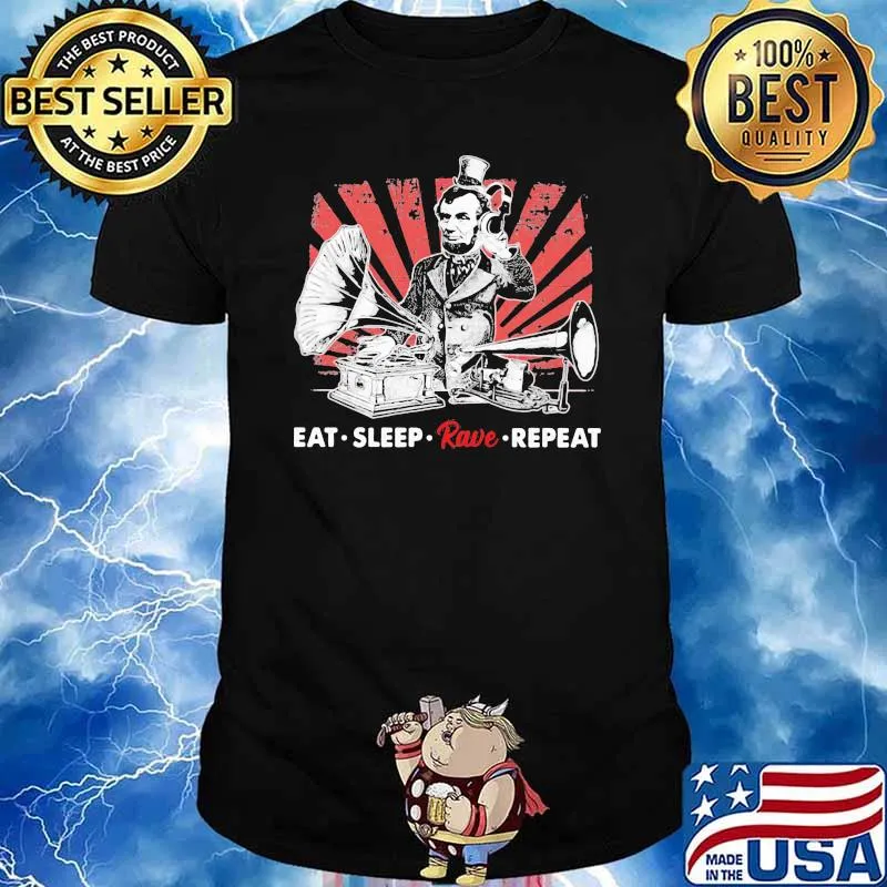 DJ lincol eat sleep rave repeat Shirt