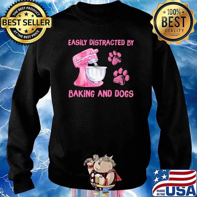 Easily distracted by baking and dogs hologram Sweater