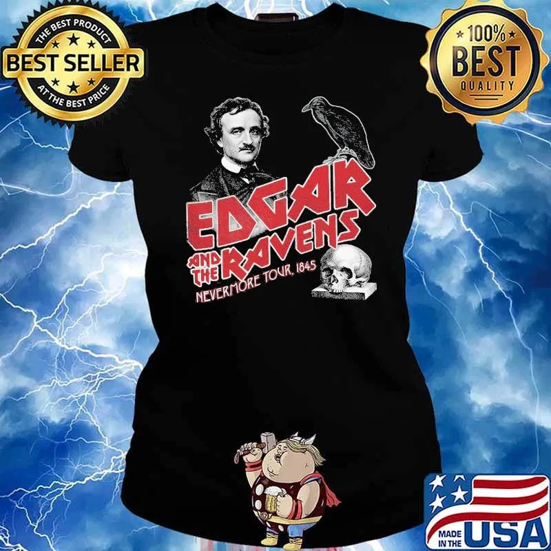 Edgar and the ravens never more tour skull Ladies tee
