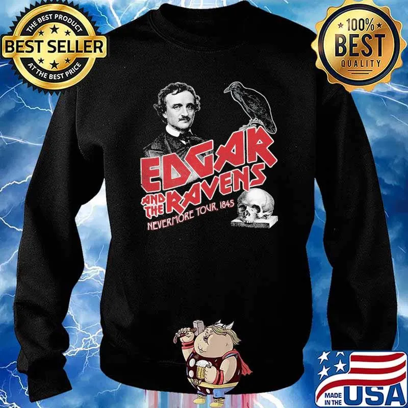 Edgar and the ravens never more tour skull Sweater