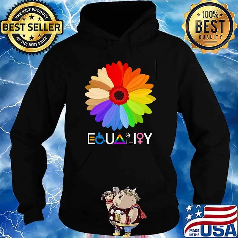 Equality flower black live matter lgbt Hoodie
