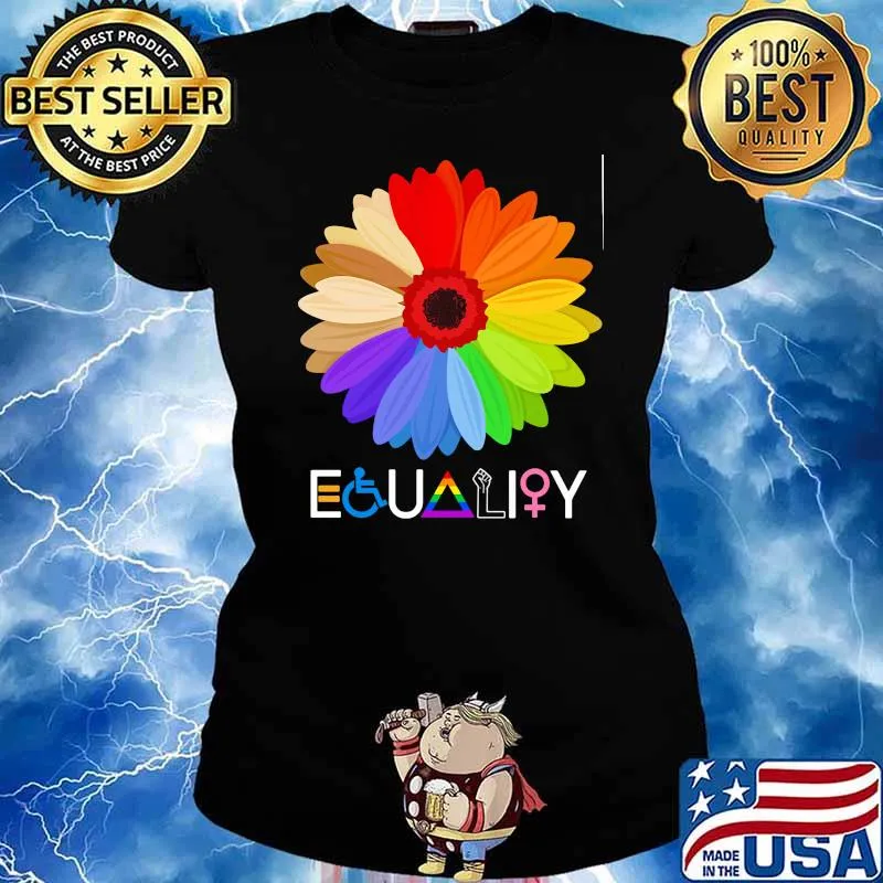 Equality flower black live matter lgbt Ladies tee