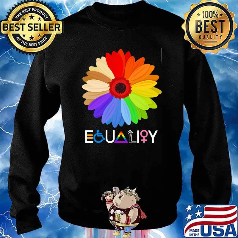 Equality flower black live matter lgbt Sweater