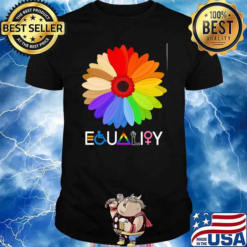 Equality flower black live matter lgbt shirt