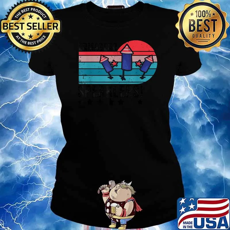 ERMAGERD SPERKLERS! 4th of July Fireworks Vintage T-Shirt Ladies tee