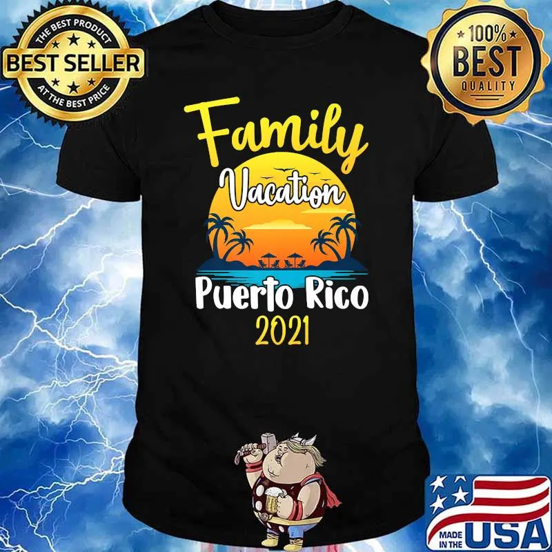 Family Vacation 2021 Puerto Rico Sunset T-Shirt