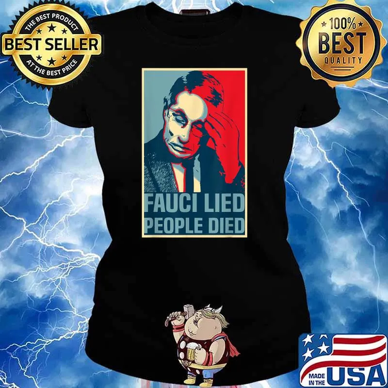Fauci Lied People Died Fauci RBG Vintage T-Shirt Ladies tee