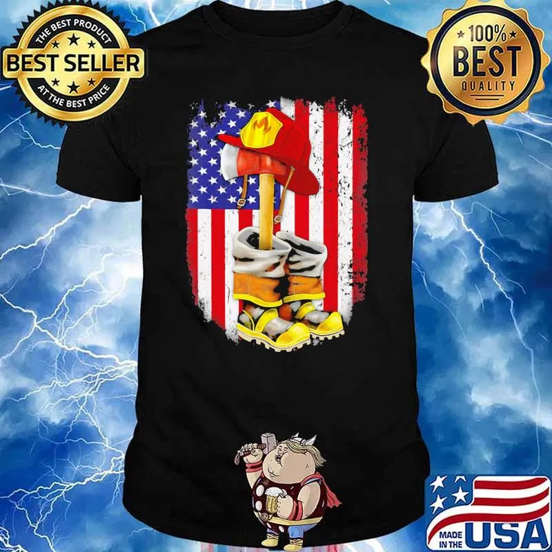 Firefighter Bless All Flag America Shirt