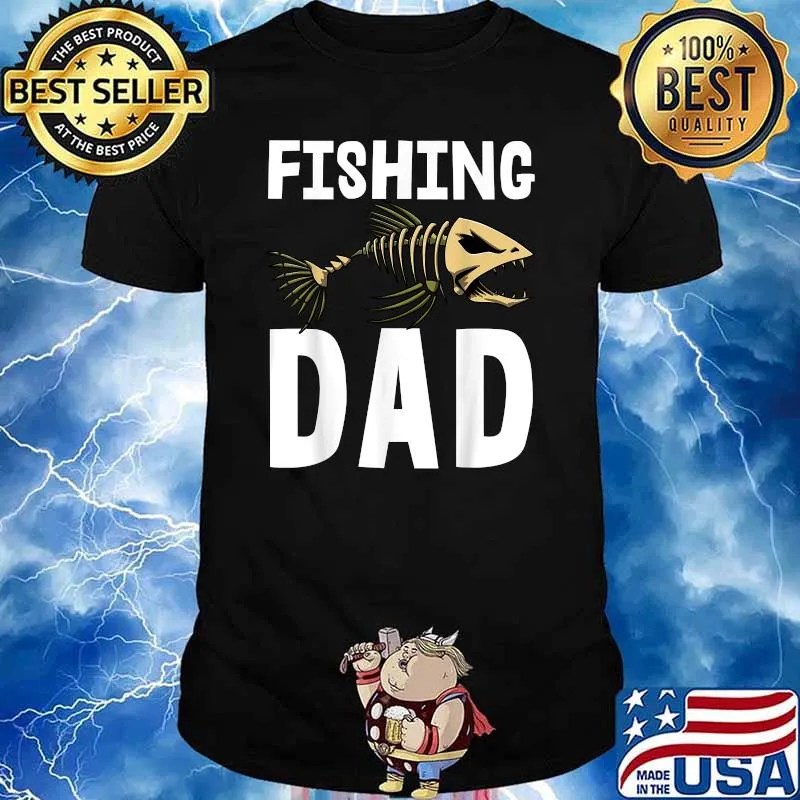 Fishing Dad Tee Shirts Skeleton FishT-Shirt