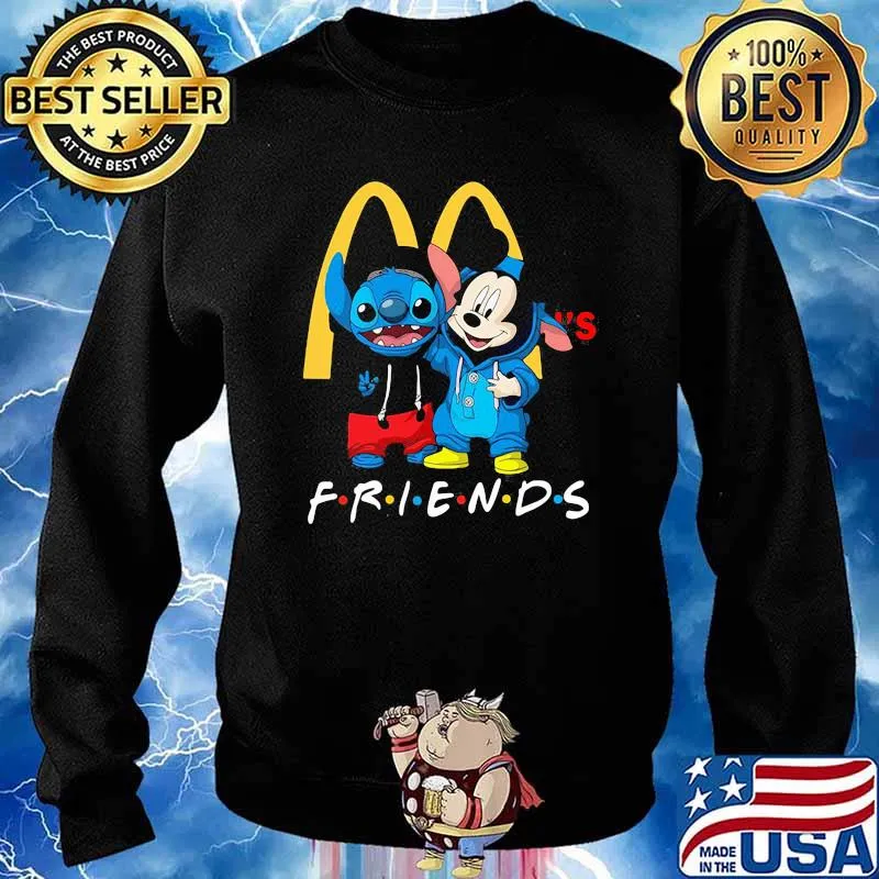 Friends Mcdonalds mickey and stitch Sweater