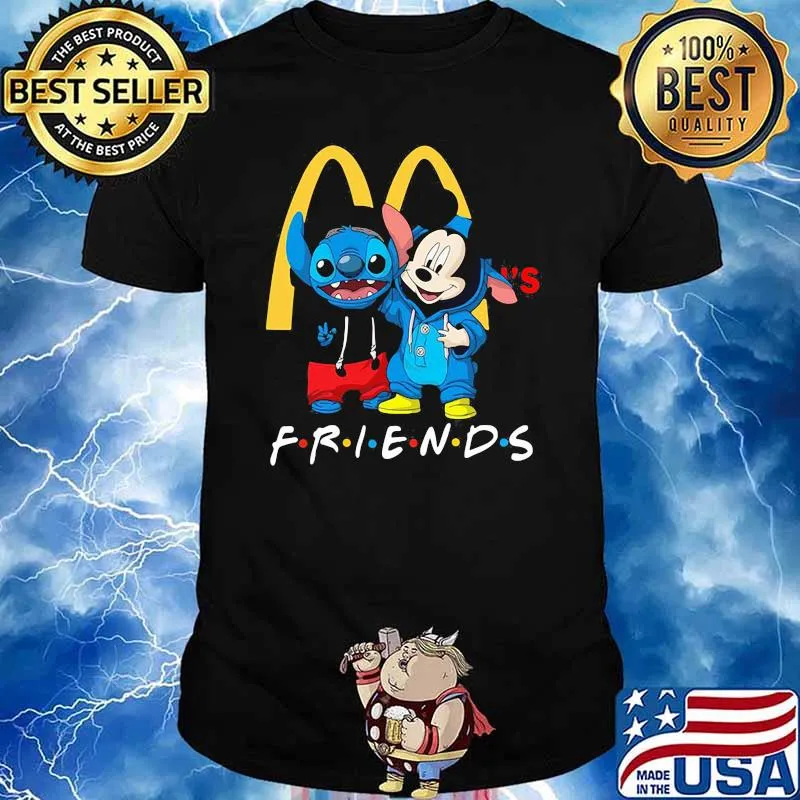 Friends Mcdonalds mickey and stitch shirt