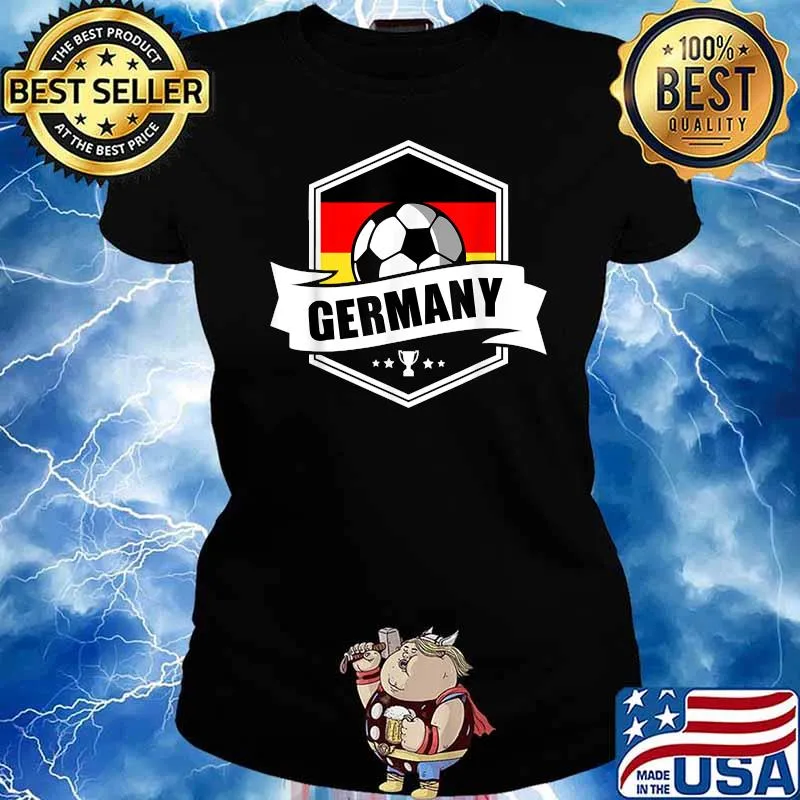 Germany Soccer Jersey 2021 German Flag Scarf Ball T-Shirt Ladies tee