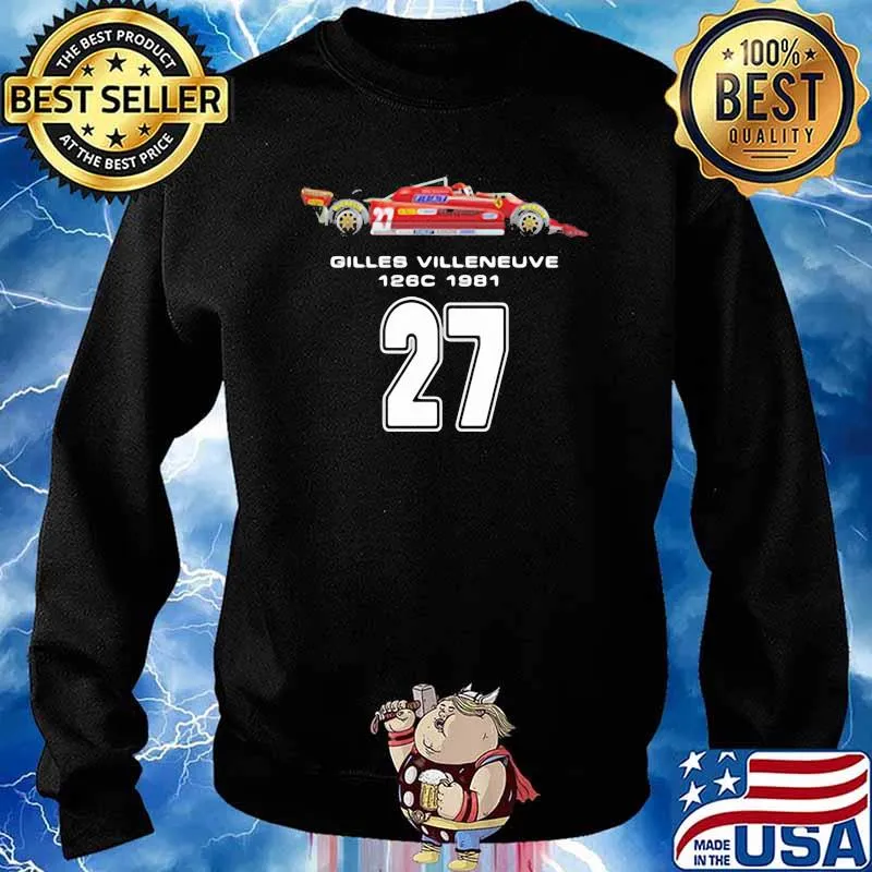 Gilles Villeneuve 126c 1981 27 Car Shirt Sweater