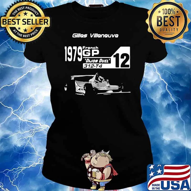 Gilles Villeneuve 1979 French GP Dijon Duel Car Ladies tee