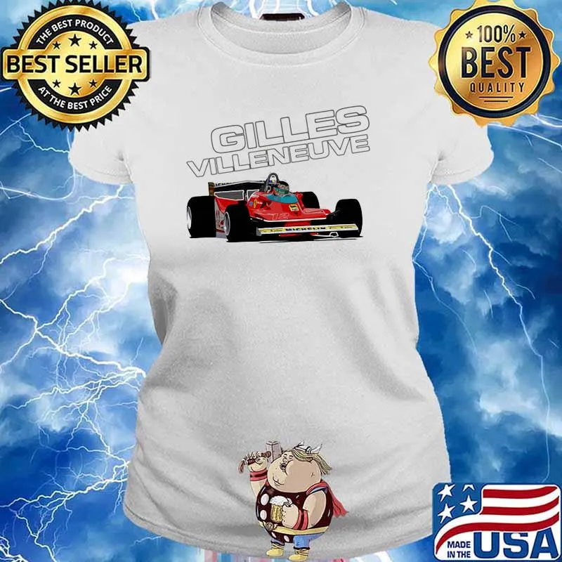 Gilles Villeneuve Car Shirt Ladies tee