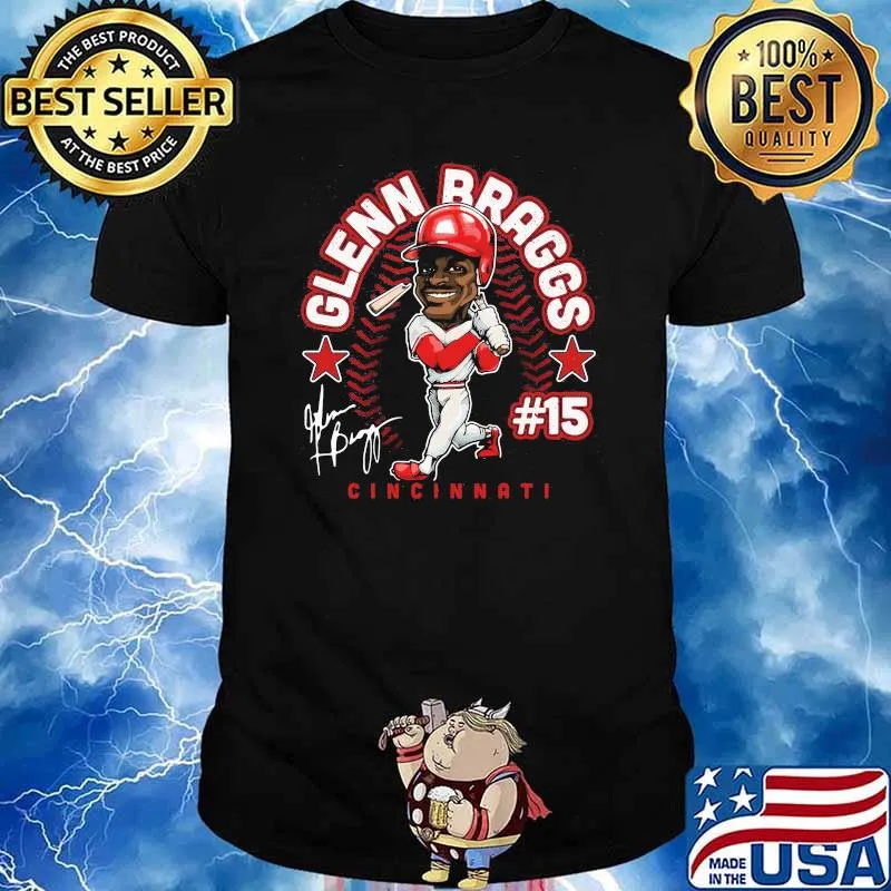 Glenn braggs cincinnati signature baseball shirt