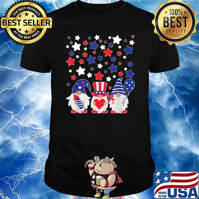 Gnomes 4th Of July Red White and Blue T-Shirt