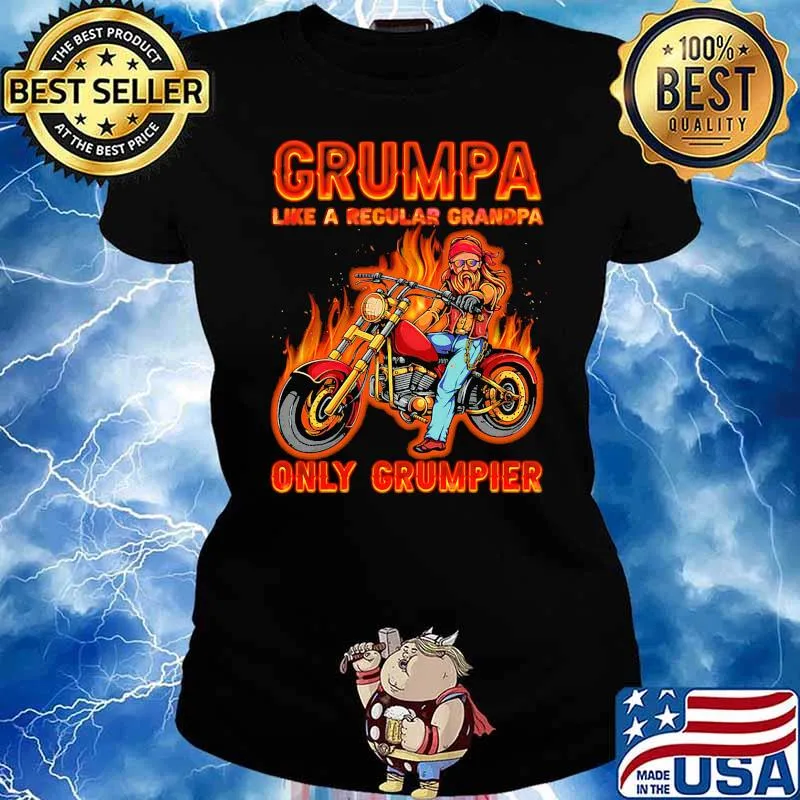 Grumpa like a regular grandpa only grumpier Ladies tee