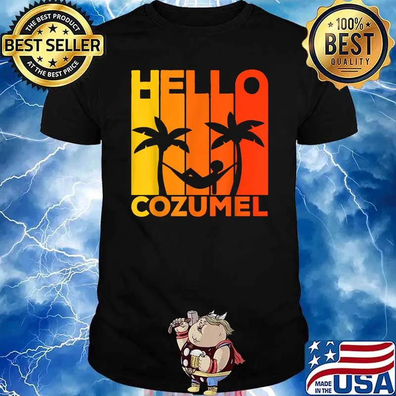 Hello Cozumel Island Vacation Sunset T-Shirt