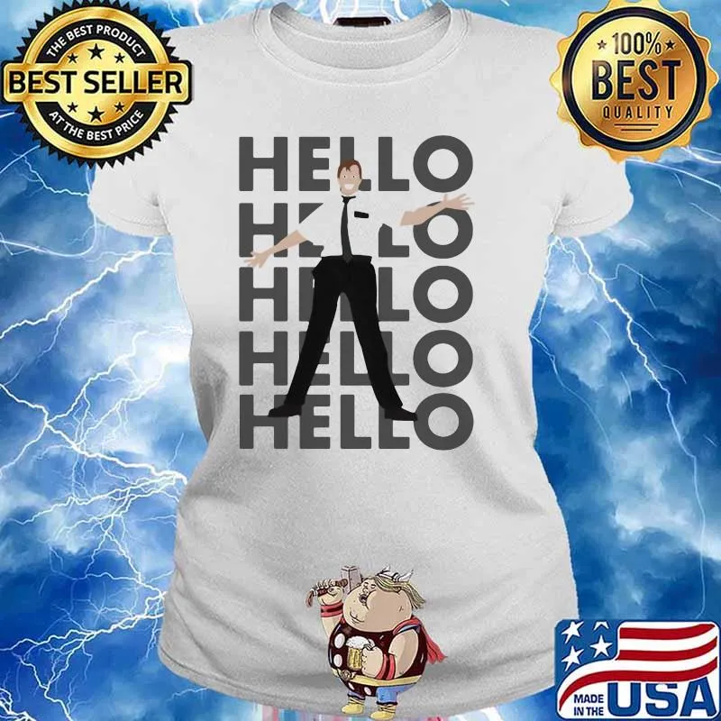 Hello saying man Ladies tee