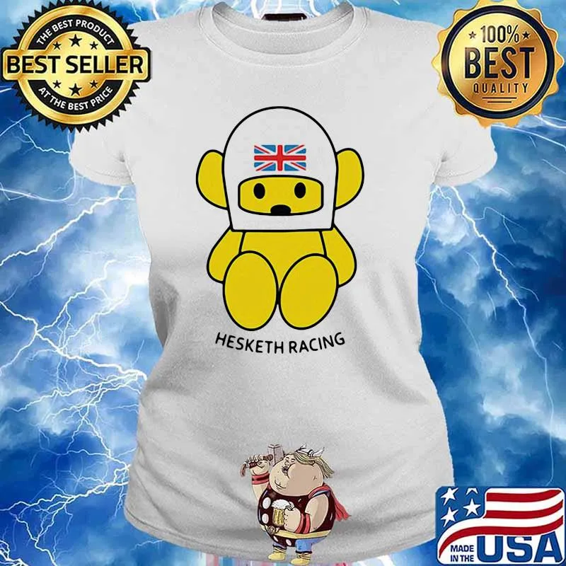 Hesketh Racing Bear Helmet American Flag Shirt Ladies tee