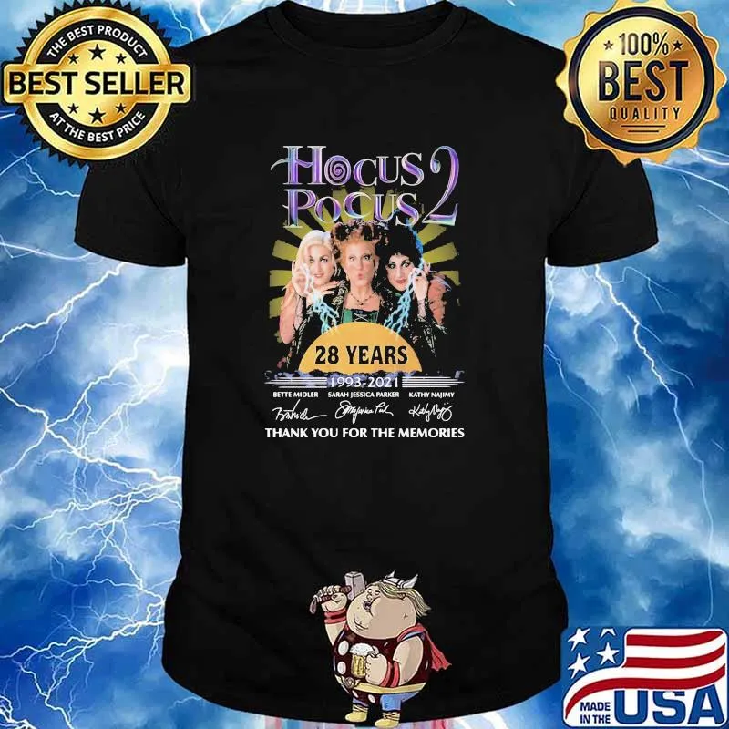 Hocus pocus 28 years 1993 2021 thank you for the memories signature shirt