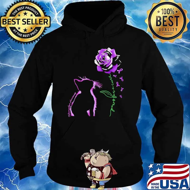 Hope For A Cure Cat And Rose Shirt Hoodie