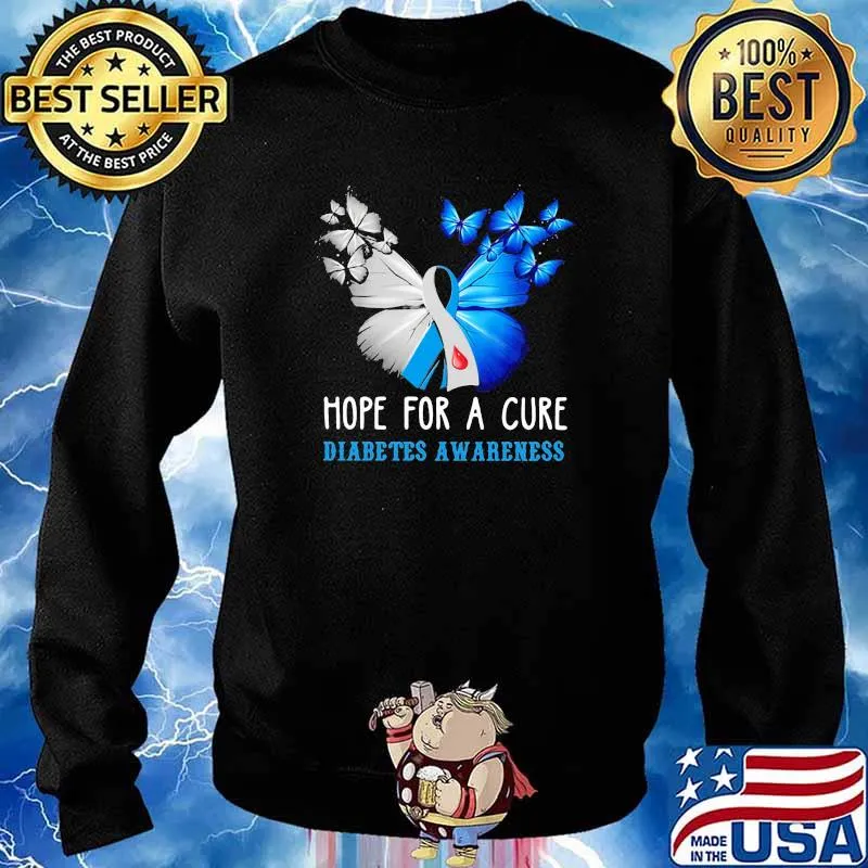 Hope for a cure diabetes awareness butterflies s Sweater