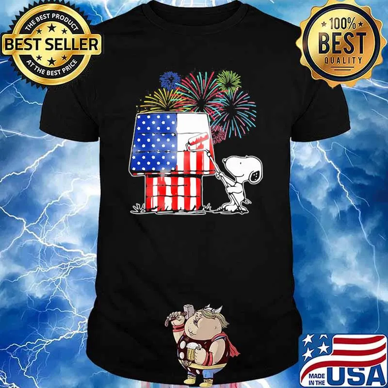 House Snoopy Firework American Flag Shirt